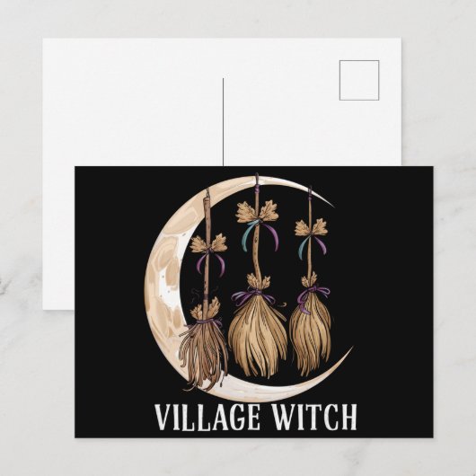 Carte Postale Village Witch gothique Occulte Wicca Pagan Nature (Devant / Derrière)