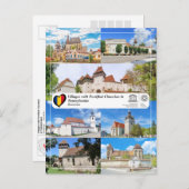 Carte Postale Villages avec Eglises fortifiées en Transylvanie P (Devant / Derrière)