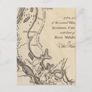 Carte Postale Villages dans l'Illinois Country