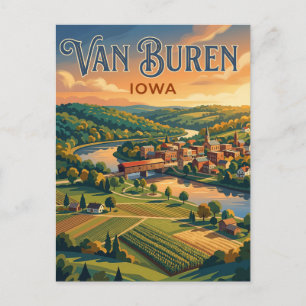 Carte Postale Villages de Van Buren États-Unis