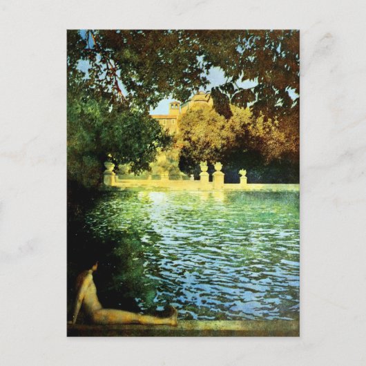 Carte Postale Villas et jardins vintages : La Piscine (Devant)