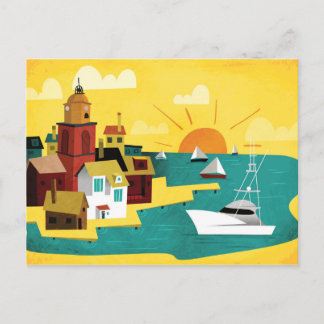 Carte Postale Ville Abstraite de Port