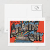Carte Postale Ville Atlantique, New Jersey - Grande Lettre (Devant / Derrière)