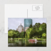 Carte Postale Ville - Boston Ma - jardin public de Boston (Devant / Derrière)