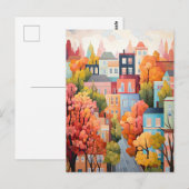 Carte Postale Ville colorée (Devant / Derrière)