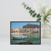 Carte Postale Ville côtière de Cefalu en Sicile (Debout devant)