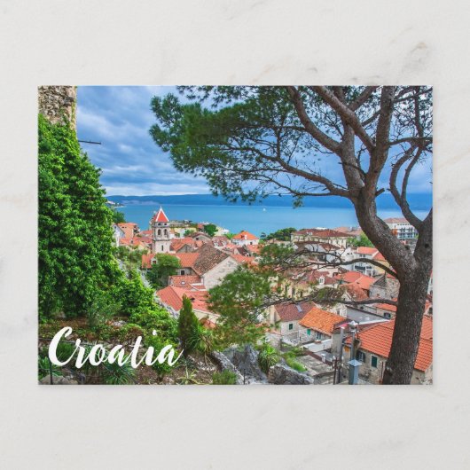 Carte Postale Ville croate d'Omis (Devant)