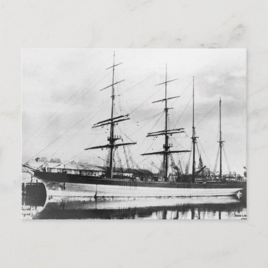 Carte Postale Ville d'Adélaïde Clipper navire 1800s (Devant)