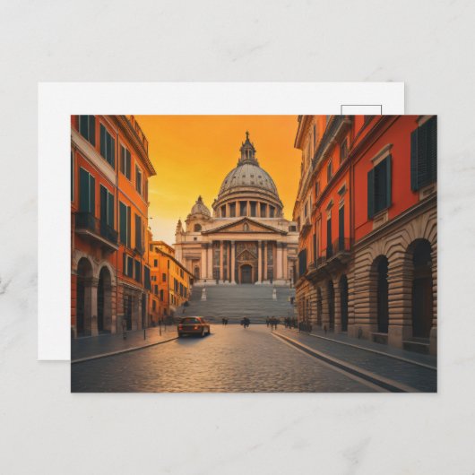 Carte Postale Ville d'art de Rome (Devant / Derrière)