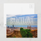 Carte Postale Ville de Barcelone (Devant / Derrière)