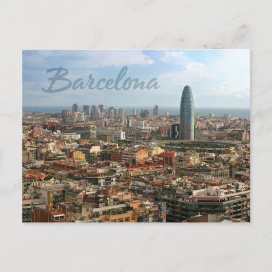 Carte Postale Ville de Barcelone (Devant)