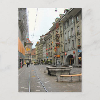 Carte Postale Ville de Berne - Tour médiévale de l'horloge et fo