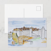 Carte Postale Ville de Bonifacio à flanc de falaise | Corse, Fra (Devant / Derrière)