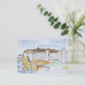 Carte Postale Ville de Bonifacio à flanc de falaise | Corse, Fra (Debout devant)