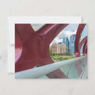 Carte Postale Ville de Calgary à travers le pont de la paix