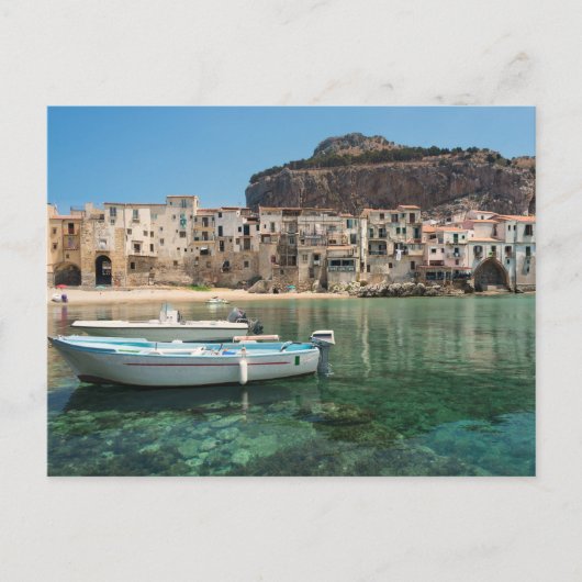 Carte Postale Ville de Cefalu en Sicile (Devant)