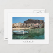 Carte Postale Ville de Cefalu en Sicile (Devant / Derrière)