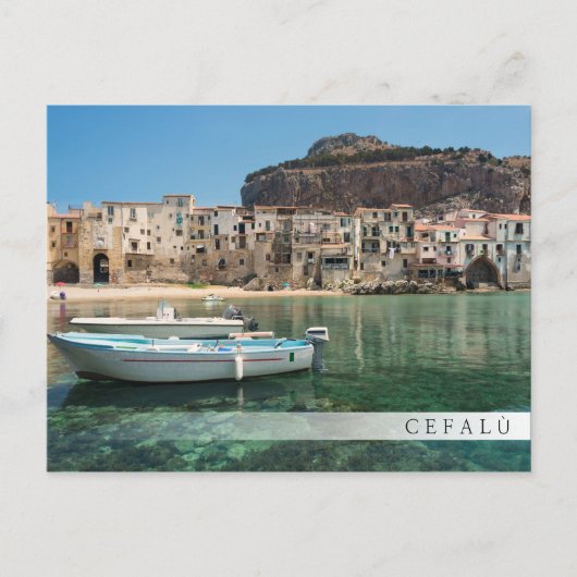 Carte Postale Ville de Cefalu en Sicile (Devant)