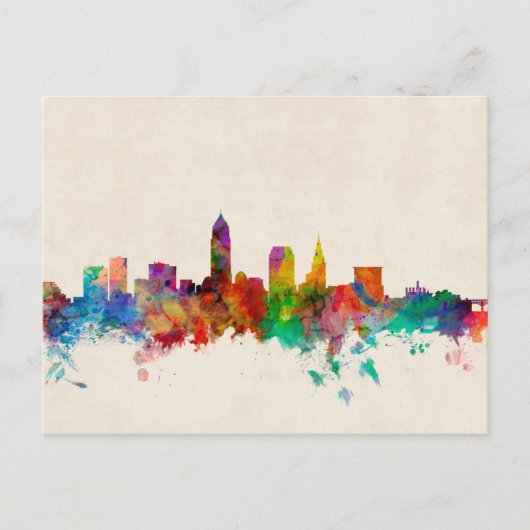 Carte Postale Ville de Cleveland Ohio Skyline (Devant)
