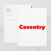 Carte Postale Ville de Coventry en Angleterre (Devant / Derrière)