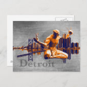 Carte Postale Ville de Detroit (Devant / Derrière)