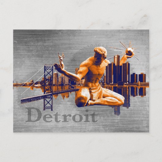 Carte Postale Ville de Detroit (Devant)