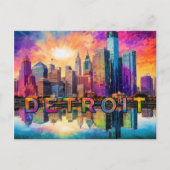 Carte Postale Ville de Detroit (Devant)