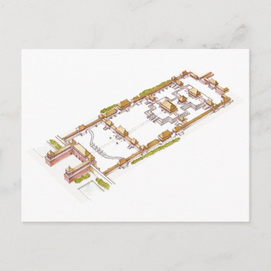 Carte Postale Ville de Forbiden Pékin. Détail (Devant)