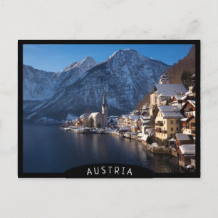Carte Postale Ville de Hallstatt dans la neige en hiver