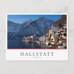 Carte Postale Ville de Hallstatt dans la neige en hiver
