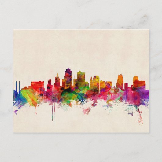 Carte Postale Ville de Kansas City Skyline (Devant)