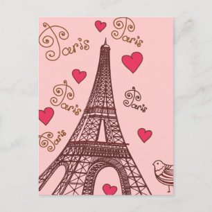 Carte Postale Ville de l'amour Paris