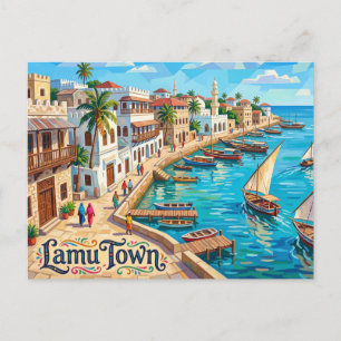 Carte Postale Ville de Lamu Kenya