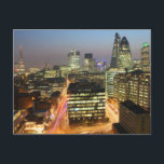 Carte Postale Ville de Londres Skyline au coucher du soleil<br><div class="desc">City of London Skyline At Sunset.</div>