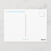 Carte Postale Ville De Manille République Des Philippines Design (Dos)