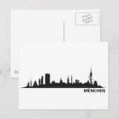 Carte Postale Ville de Munich - Skyline 1c (Devant / Derrière)