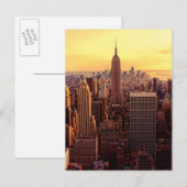 Carte Postale Ville de New York avec Empire State (Devant / Derrière)