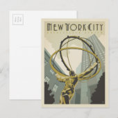 Carte Postale Ville de New York | Rockefeller Center (Devant / Derrière)