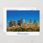 Carte Postale Ville de Philadelphie (Devant / Derrière)