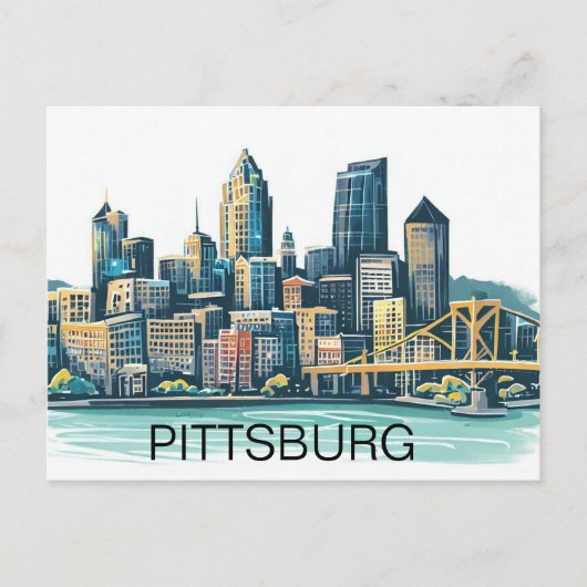 Carte Postale Ville de Pittsburgh (Devant)