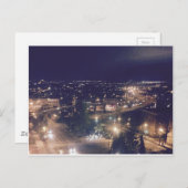 Carte Postale Ville de Québec la nuit (Devant / Derrière)