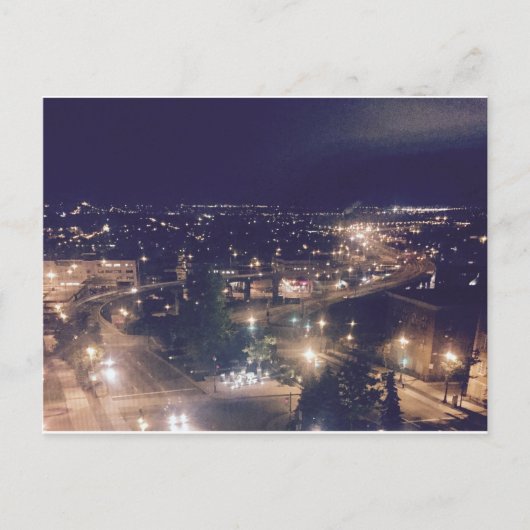 Carte Postale Ville de Québec la nuit (Devant)