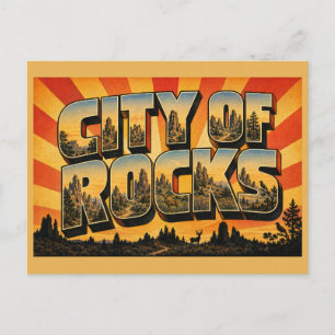 Carte Postale Ville de rochers Idaho Flèches de granit Art du dé