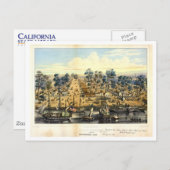 Carte Postale Ville de Sacramento, 1849. (Devant / Derrière)