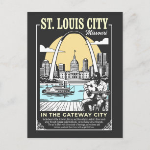 Carte Postale Ville de Saint-Louis Missouri dans la Gateway City