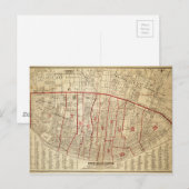 Carte Postale Ville de Saint-Louis, Missouri Map (1870) (Devant / Derrière)