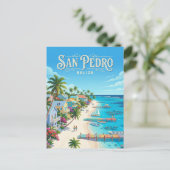 Carte Postale Ville de San Pedro Belize (Debout devant)
