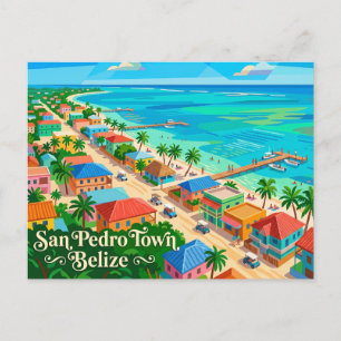 Carte Postale Ville de San Pedro Belize