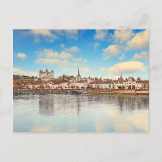 Carte Postale Ville de Saumur avec château sur la Loire, France