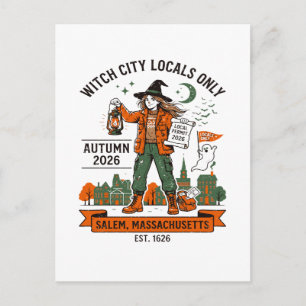Carte Postale Ville de sorcière pour les locaux uniquement Salem